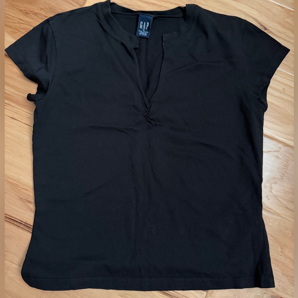 🖤🐈‍⬛GAP Black Cotton Knit Top Tee